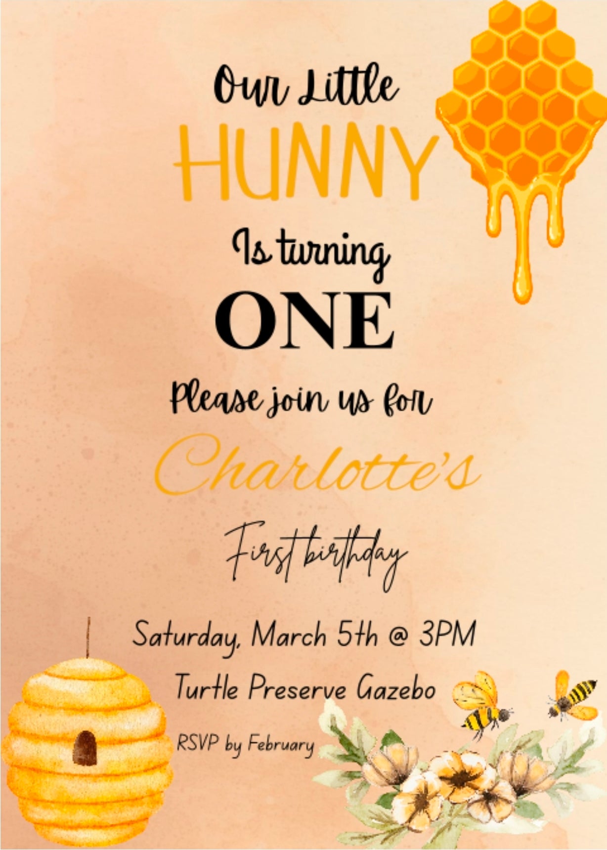 First Birthday Invite
